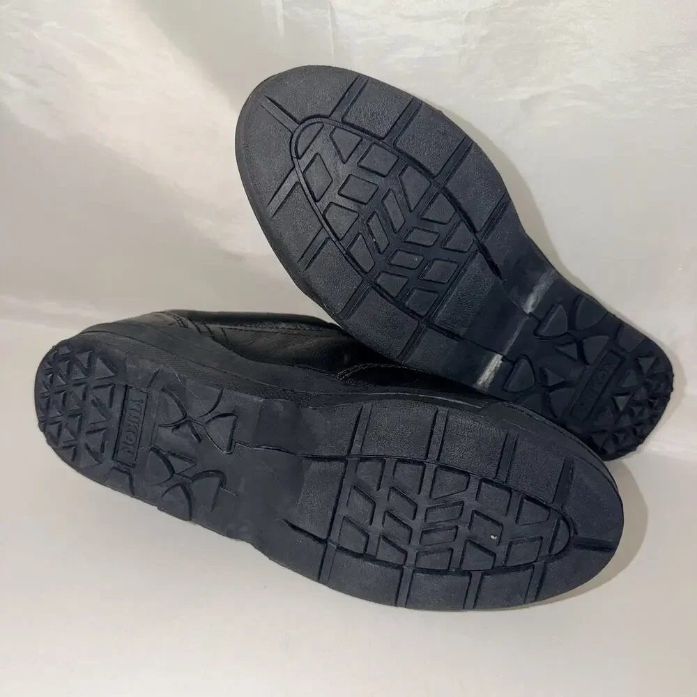 Yukon Mens Vista Walker Black Leather Walking Hiking Shoes Size 8.5M Brand New
